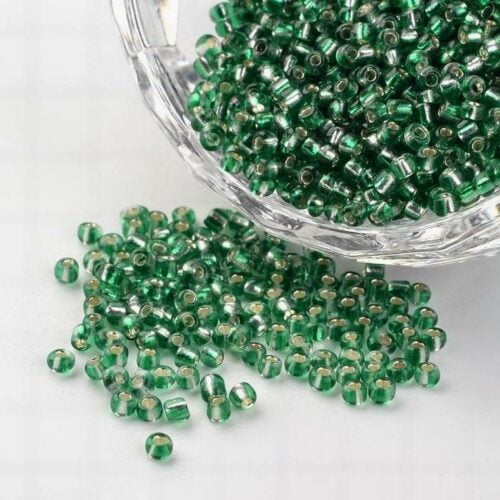 Teal Silver Lined Seed Beads