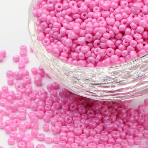 Matt Hot Pink Seed Beads