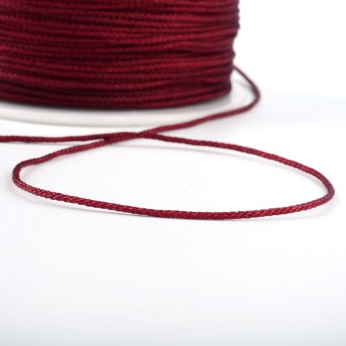 Dark Red Nylon Beading Wire — Rich Burgundy Braided Nylon Spool