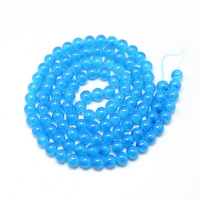 Dodger Blue Glass Beads