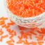 Orange AB Bugle Seed Beads