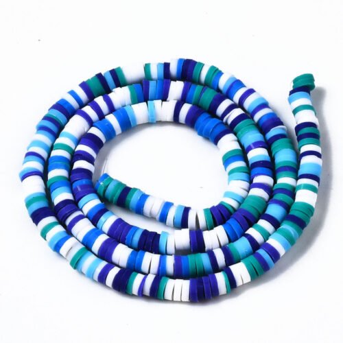 Ocean Blue Polymer Heishi Beads