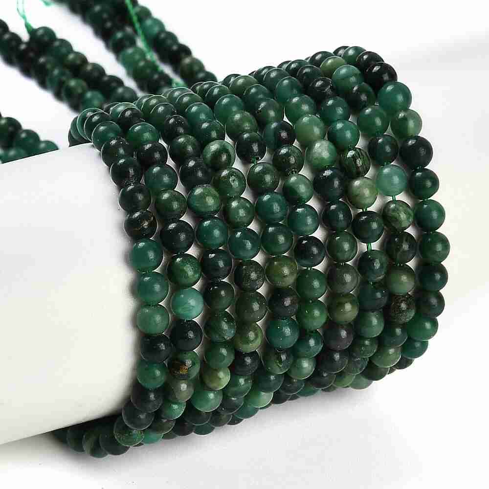 4mm Natural African Jade Gemstones Beads