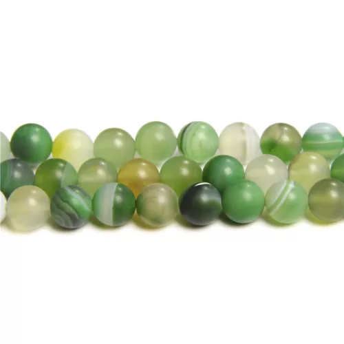 Matte Light Green Agate Natural Gemstones