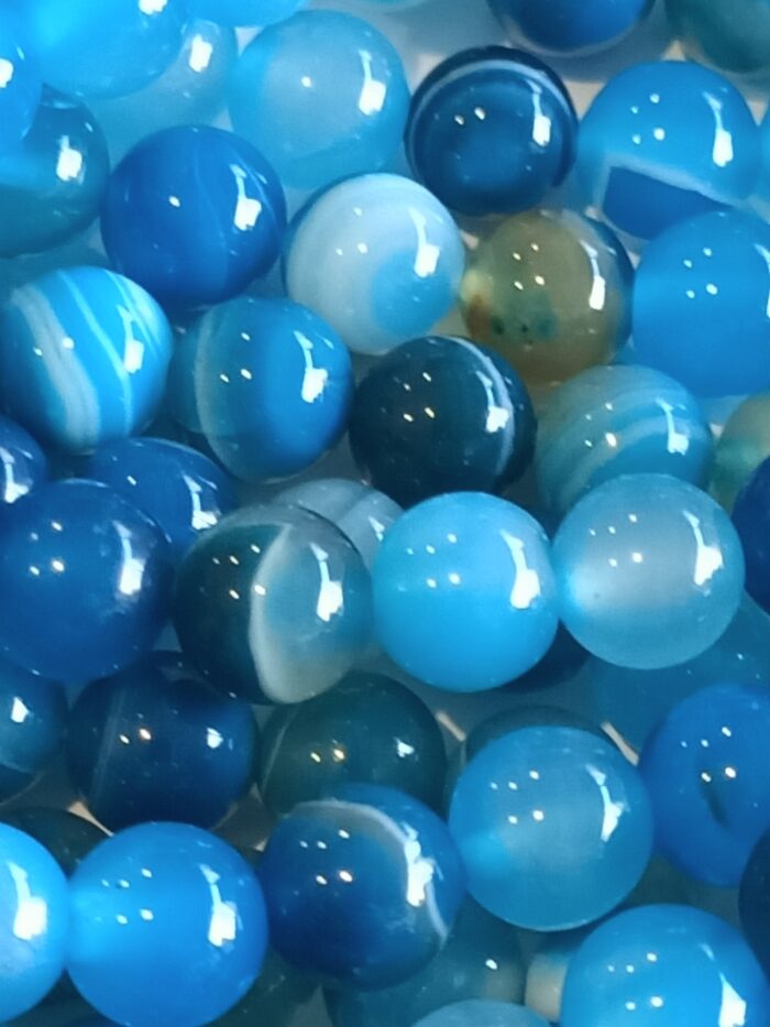 Shinny Natural Blue Agate Gemstones