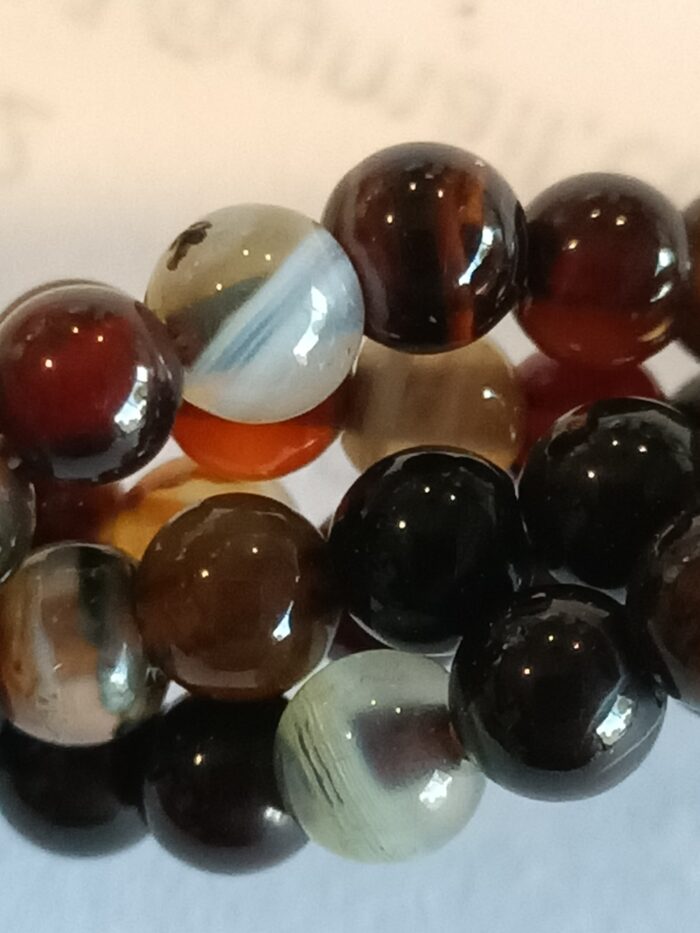 Natural Brown Line Agate Gemstones