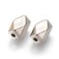 Faceted Cube Silver Acrylic Bead