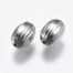 Oval Corrugated Acrylic Beads