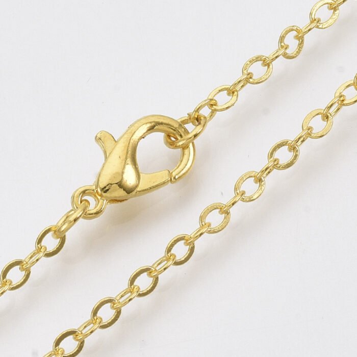 1 Complete Gold Plated Brass Metal Chain - (60cm)