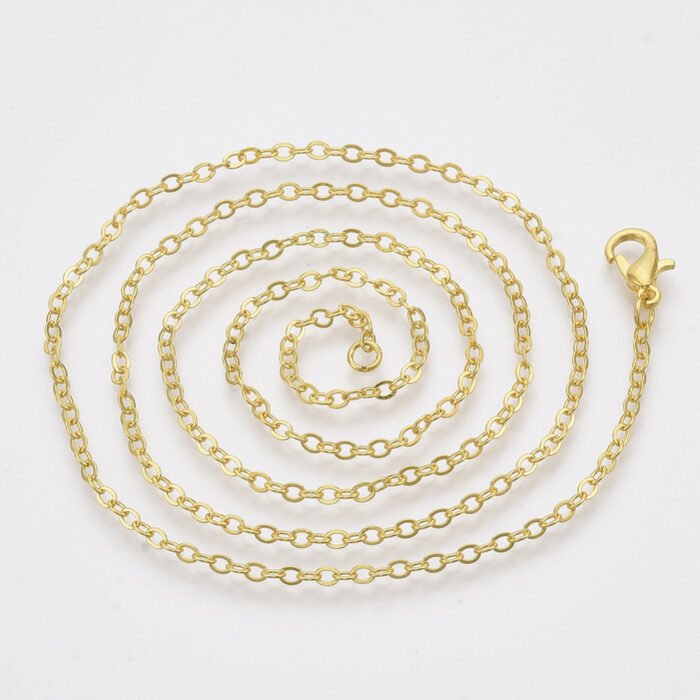 1 Complete Gold Plated Brass Metal Chain - (60cm) - Image 3