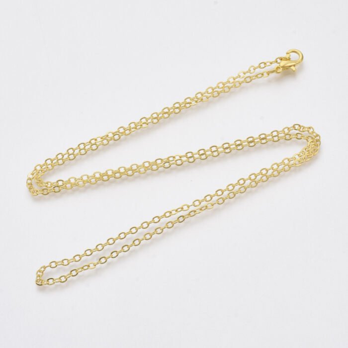 1 Complete Gold Plated Brass Metal Chain - (60cm) - Image 2