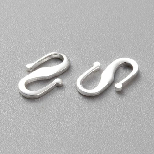 S Shape Sterling Silver Plated Clasp