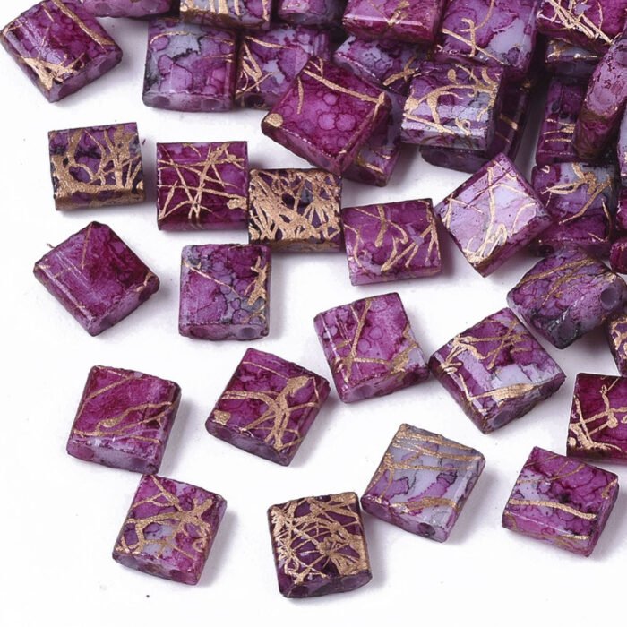 Purple Square Seed Beads