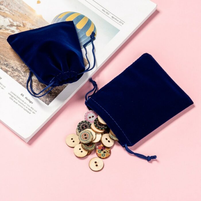 1 Velvet Gift Bag Pouche - 120mmx100mm - Image 2