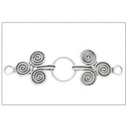 Triple Coil Sterling Silver Hook Clasp