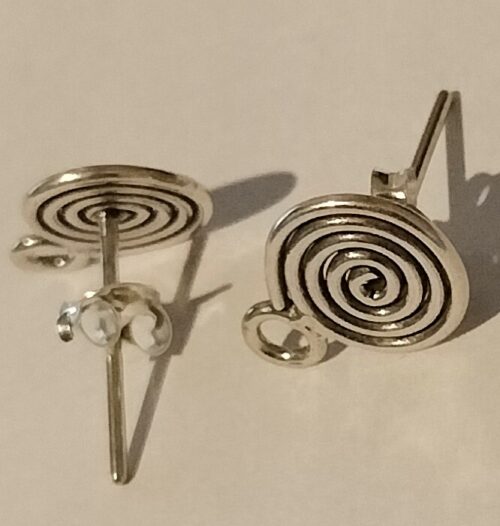 Swirl Sterling Silver Ear Stud
