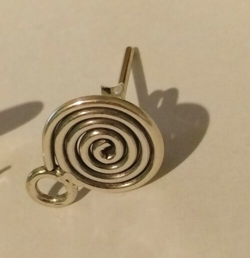 Swirl Sterling Silver Ear Stud