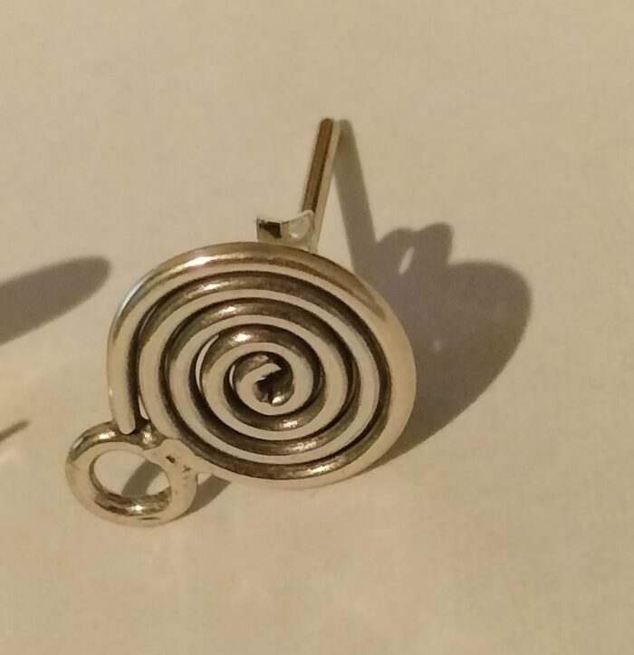 Swirl Sterling Silver Ear Stud