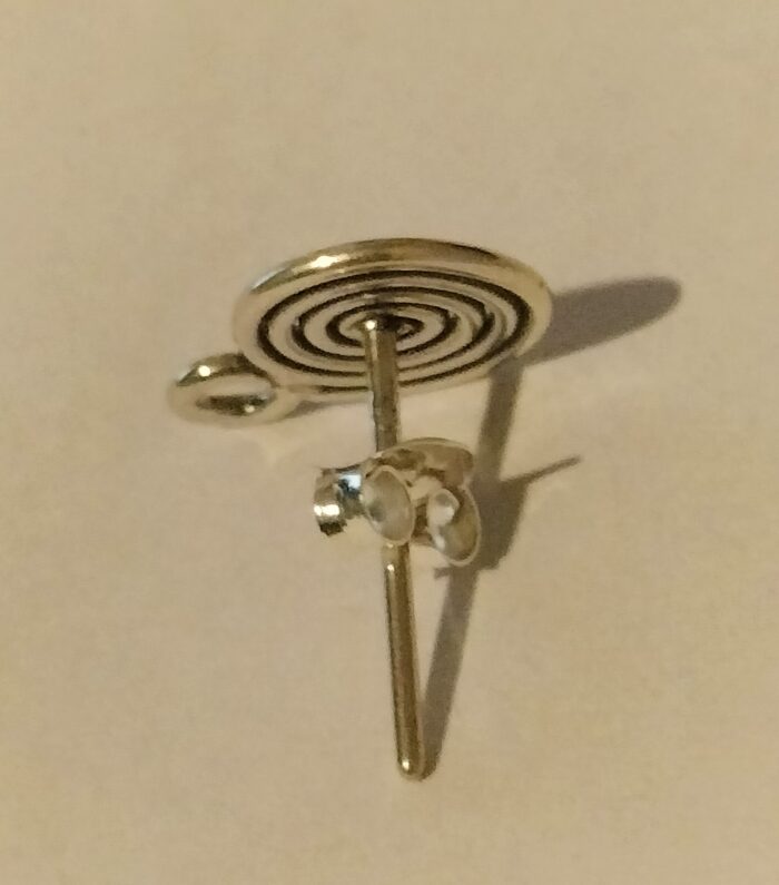 Swirl Sterling Silver Ear Stud