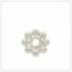 Bright Sterling Silver Floral Spacer Bead