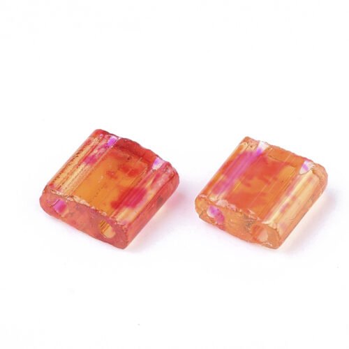 Orange Square Seed Beads