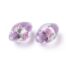 Purple Silver Foil Lampwork Glass Beads
