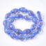 Blue Silver Foil Lampwork Beads