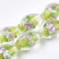 Green Silver Foil Lampwork Beads