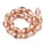 Pink Silver Foil Lampwork Beads