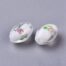 White  Silver Foil Lampwork Beads