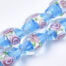 Turquoise Silver Foil Lampwork Beads