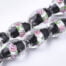 Black Silver Foil Lampwork Beads