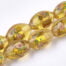 Golden Silver Foil Lampwork Beads