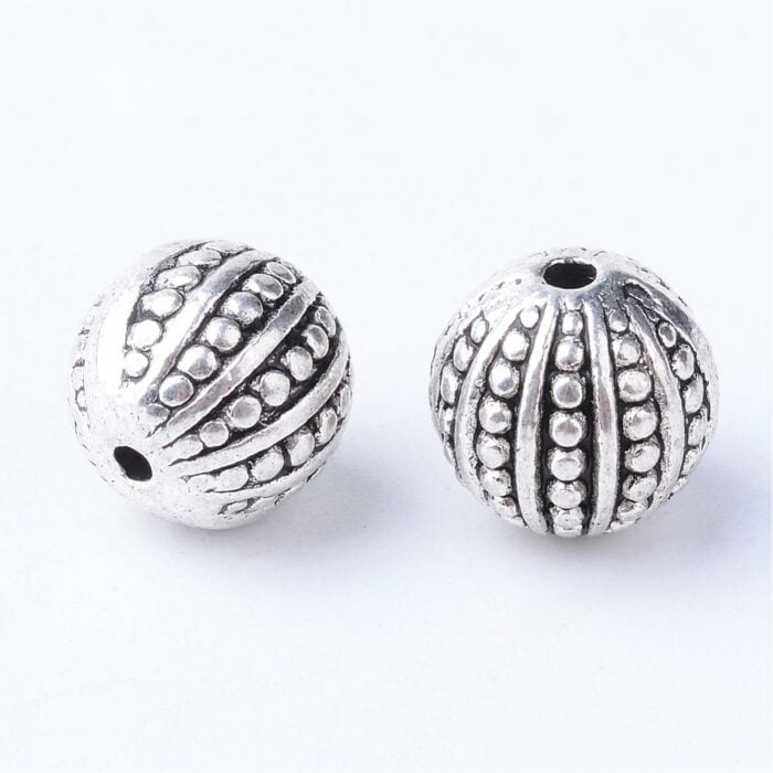 Tibetan Style Alloy Silver Metal Bead
