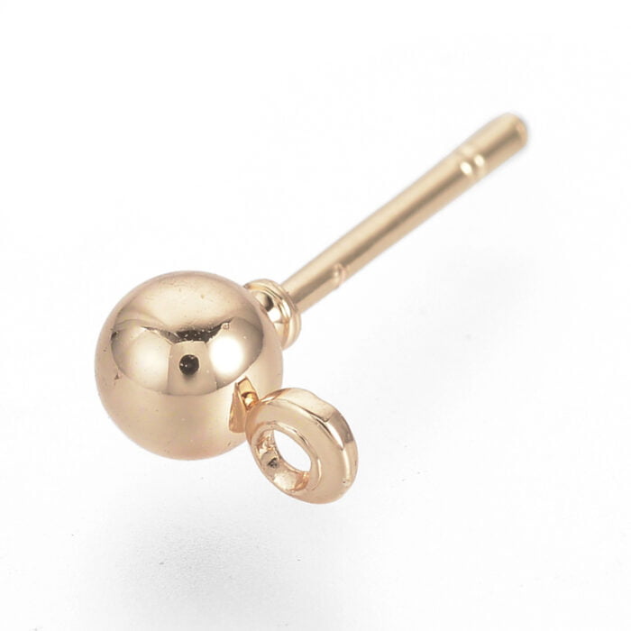 Minimalist Rose Gold Ball Post Ear Studs