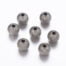 Medium Grey Stardust Round Metal Beads