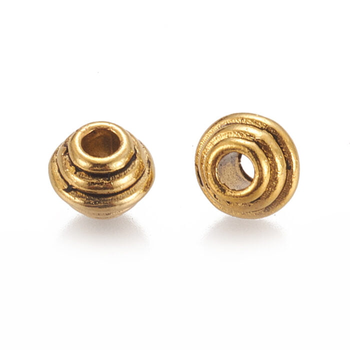 Tibetan Style Golden Metal Bead