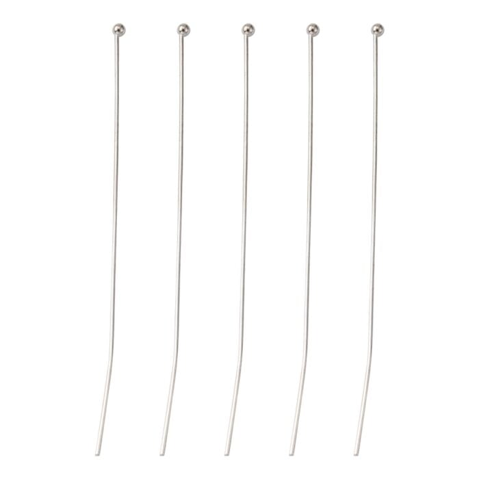 4 Grams Stainless Steel Plated Ball Headpins - (50mm) Approx 43 - 47 Headpins - Image 2