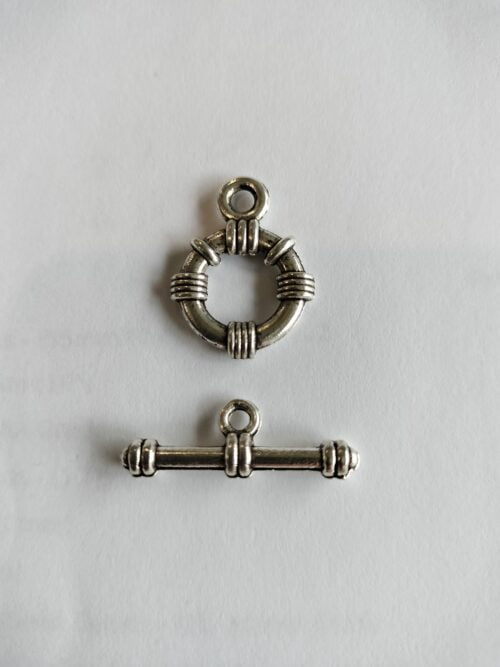 Silver Ring Toggle TBar Clasp