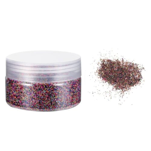 Multi Colour Nail Art Glitter Beads 3D Deco