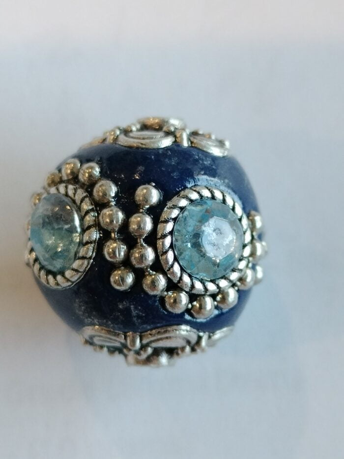 Navy Blue Artistic Kashmiri Bead