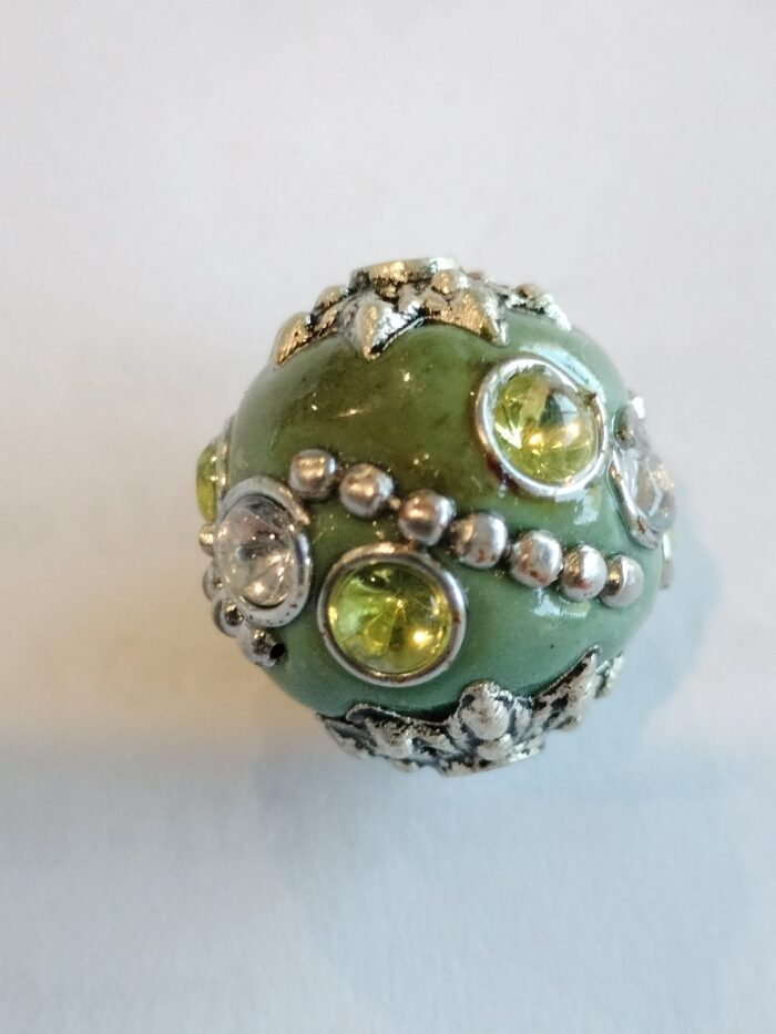 Green Hand Made Kashmiri Bead
