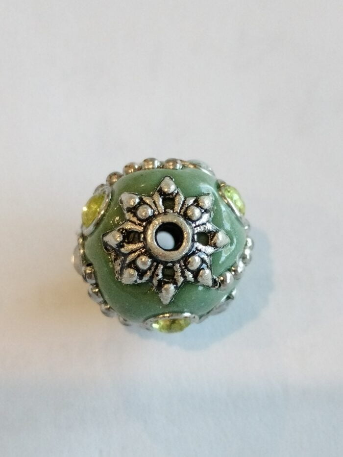 Green Hand Made Kashmiri Bead