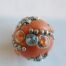 Bright Orange Zircon Kashmiri Bead