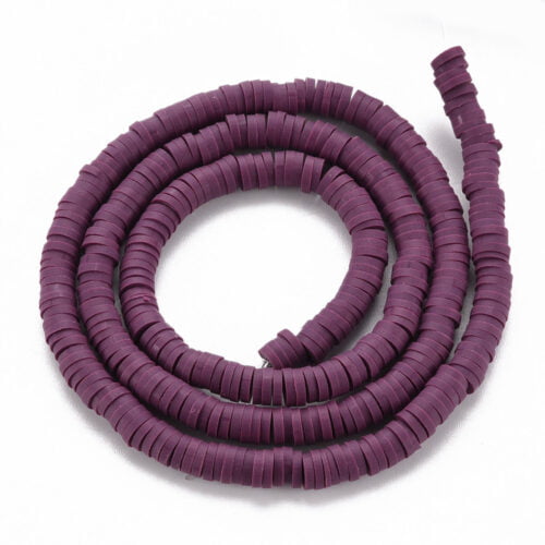 Purple Heishi Beads Bracelet