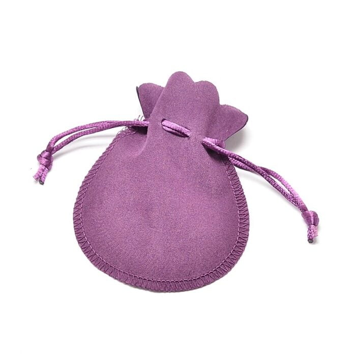 Purple Velvet Drawstring Gift Bag Pouch
