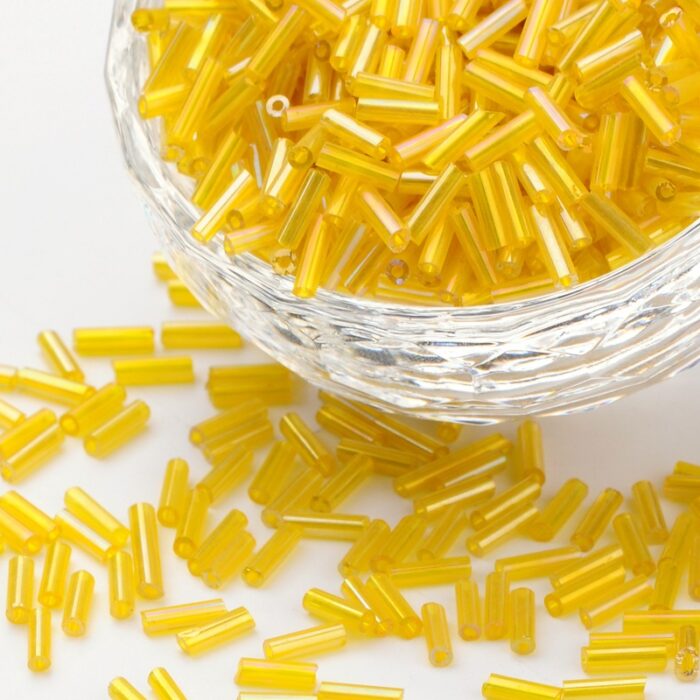 Yellow Bugle Seed Beads