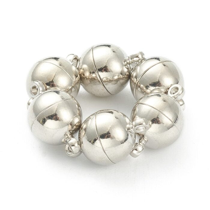 Platinum Silver Magnetic Clasps