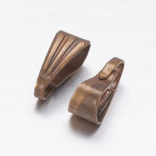 Antique Bronze Snap On Bails