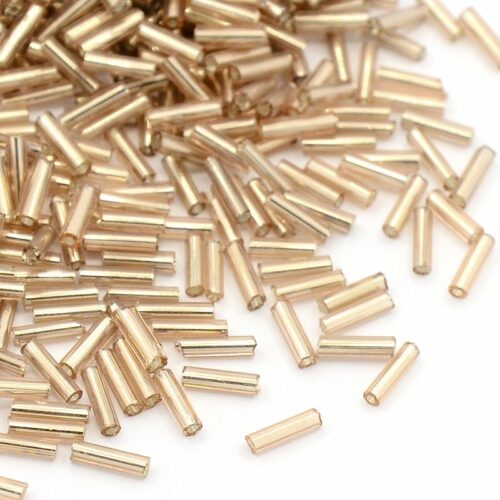 Light Golden Bugle Seed Beads